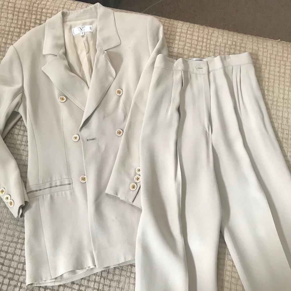 Long jacket, wide pants